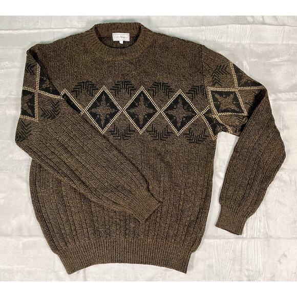 Vintage Sweater Mens Size L Rob Winter Scandinavian Artsy Grandpa Nordic Soft - Picture 1 of 9